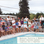 oregon churches gather together for a baptism with rich cox